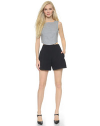 Top court en laine gris Carven