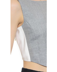 Top court en laine gris Carven