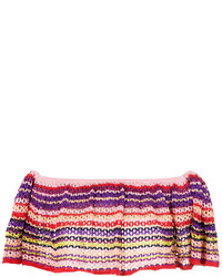 Top court en tricot multicolore Cecilia Prado