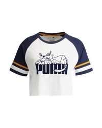 Top court imprimé blanc Puma
