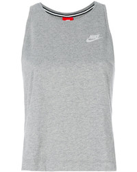 Top court imprimé gris Nike