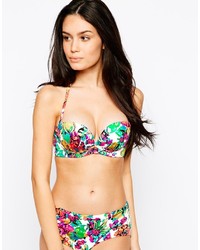 Top de bikini à fleurs multicolore Gossard