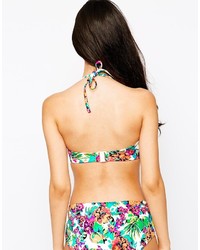 Top de bikini à fleurs multicolore Gossard