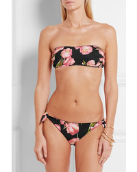 Top de bikini à fleurs rose Dolce & Gabbana