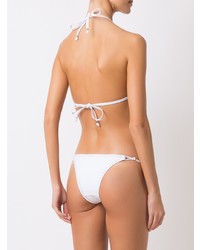 Top de bikini à franges blanc Amir Slama