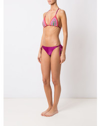 Top de bikini à franges fuchsia Amir Slama