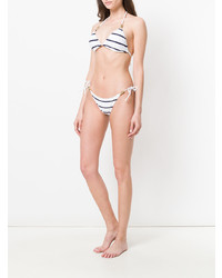 Top de bikini à rayures horizontales blanc Heidi Klein