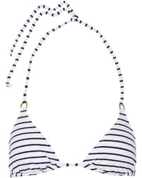Top de bikini à rayures horizontales bleu Melissa Odabash