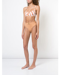 Top de bikini à rayures verticales orange Onia