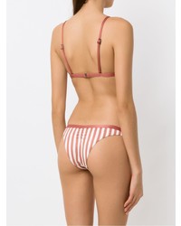 Top de bikini à rayures verticales rose Haight