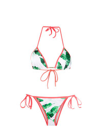 Top de bikini blanc et vert BRIGITTE