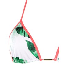 Top de bikini blanc et vert BRIGITTE