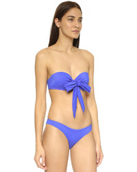 Top de bikini bleu