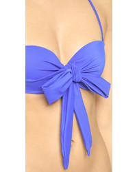 Top de bikini bleu