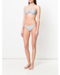 Top de bikini brodé gris MISSONI MARE