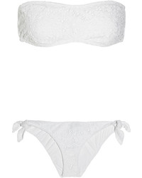 Top de bikini en crochet blanc Dolce & Gabbana