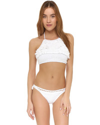 Top de bikini en crochet blanc