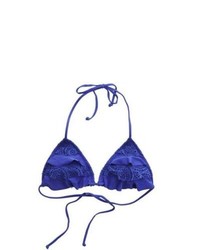 Top de bikini en dentelle bleu