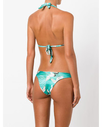 Top de bikini imprimé bleu canard Lenny Niemeyer