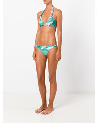 Top de bikini imprimé bleu canard Lenny Niemeyer