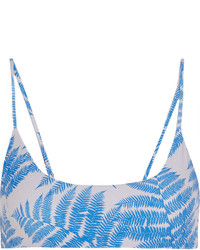 Top de bikini imprimé bleu clair Mikoh