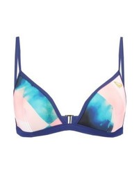 Top de bikini imprimé bleu clair Roxy