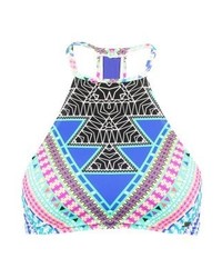 Top de bikini imprimé bleu clair Roxy