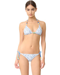Top de bikini imprimé bleu clair Stella McCartney