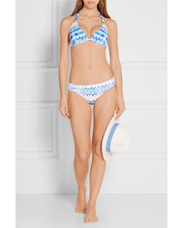 Top de bikini imprimé bleu clair Heidi Klein