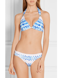 Top de bikini imprimé bleu clair Heidi Klein