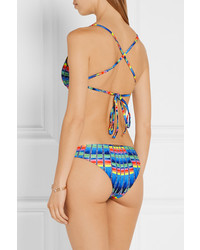 Top de bikini imprimé bleu Mara Hoffman