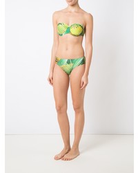 Top de bikini imprimé chartreuse Lygia & Nanny