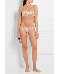 Top de bikini imprimé léopard beige Prism