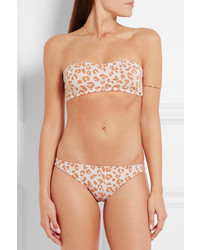 Top de bikini imprimé léopard beige Prism