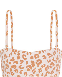 Top de bikini imprimé léopard