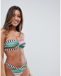 Top de bikini imprimé multicolore ASOS DESIGN