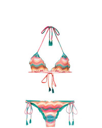 Top de bikini imprimé multicolore BRIGITTE