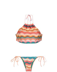 Top de bikini imprimé multicolore BRIGITTE
