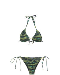 Top de bikini imprimé olive Amir Slama