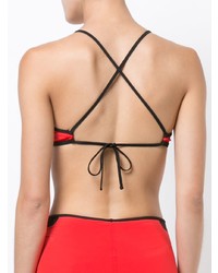 Top de bikini imprimé rouge Morgan Lane