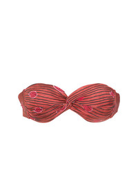 Top de bikini imprimé rouge Sissa
