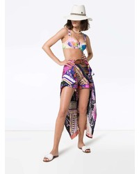 Top de bikini imprimé tie-dye multicolore Ack