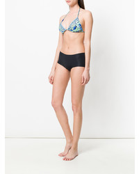 Top de bikini imprimé turquoise Camilla