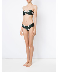 Top de bikini imprimé vert foncé Adriana Degreas