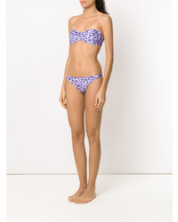 Top de bikini imprimé violet clair Amir Slama