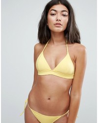 Top de bikini jaune Asos