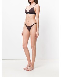 Top de bikini marron foncé Solid & Striped