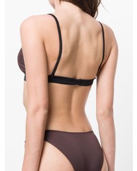 Top de bikini marron foncé Solid & Striped
