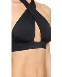 Top de bikini noir Norma Kamali