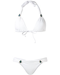 Top de bikini orné blanc Lenny Niemeyer